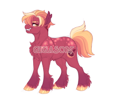 Size: 2900x2300 | Tagged: safe, artist:gigason, imported from derpibooru, oc, oc:blood orange, earth pony, pony, male, obtrusive watermark, simple background, solo, stallion, transparent background, watermark