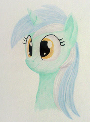 Size: 1280x1734 | Tagged: safe, artist:galekz, imported from derpibooru, lyra heartstrings, pony, unicorn, 2016, bust, female, mare, old art, solo, traditional art