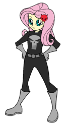 Size: 530x951 | Tagged: safe, artist:thatradhedgehog, imported from derpibooru, fluttershy, human, equestria girls, punisher, simple background, solo, transparent background
