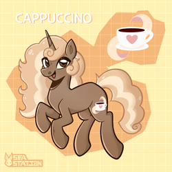 Size: 2000x2000 | Tagged: safe, artist:seasemissary, imported from derpibooru, oc, oc:capuccino, pony, unicorn, female, mare, solo