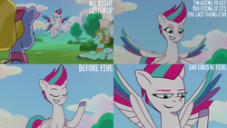 Size: 4400x2475 | Tagged: safe, edit, edited screencap, editor:quoterific, imported from derpibooru, screencap, zipp storm, pegasus, pony, spoiler:g5, spoiler:my little pony: tell your tale, spoiler:tyts01e02, female, fifi (g5), g5, male, mare, my little pony: tell your tale, pegasus royal guard, royal guard, stallion, thunder flap, zipp's flight school