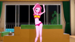 Size: 1920x1080 | Tagged: safe, artist:hornydogo, imported from derpibooru, pinkie pie, human, equestria girls, equestria girls series, 3d, animated, clothes, dancing, female, koikatsu, no sound, solo, swimsuit, webm