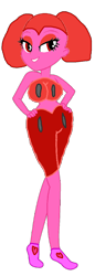 Size: 400x1166 | Tagged: safe, artist:smbros, imported from derpibooru, oc, oc only, oc:lovely hearty, human, equestria girls, big breasts, breasts, clothes, crossover, eyeshadow, hand on hip, heart, humanized, makeup, nurse, pigtails, power up gals, power-up, shoes, simple background, solo, super mario bros., transparent background, wide hips