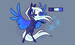 Size: 1154x692 | Tagged: safe, artist:janegumball, imported from derpibooru, oc, oc:twinkle toes, pony, blue, color, reference, res, stars