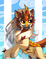 Size: 2000x2547 | Tagged: safe, artist:redchetgreen, imported from derpibooru, oc, oc only, kirin, female, high res, kirin oc, looking back, rearing, smiling, solo
