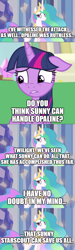 Size: 500x1675 | Tagged: safe, edit, edited screencap, imported from derpibooru, screencap, princess celestia, twilight sparkle, alicorn, comic, floppy ears, implied opaline arcana, implied sunny starscout, screencap comic, twilight sparkle (alicorn)