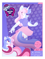 Size: 1662x2160 | Tagged: safe, artist:glowfangs, imported from derpibooru, oc, anthro, unicorn, one eye closed, solo, tongue out, wink