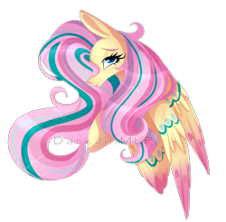 Size: 4113x4050 | Tagged: safe, artist:darkjillmlp123, imported from derpibooru, fluttershy, pony, absurd resolution, bust, portrait, rainbow power, simple background, solo, transparent background