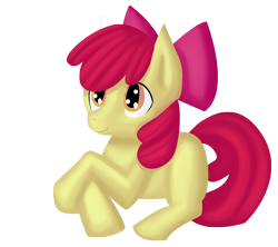 Size: 1492x1326 | Tagged: safe, artist:fauxsquared, imported from derpibooru, apple bloom, earth pony, pony, crossed hooves, female, filly, foal, simple background, smiling, solo, transparent background
