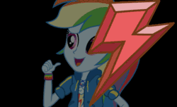 Size: 1824x1111 | Tagged: safe, artist:sasami87, artist:seahawk270, imported from derpibooru, rainbow dash, equestria girls, animated, black background, element of loyalty, simple background