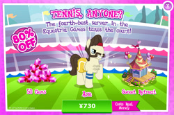 Size: 1957x1299 | Tagged: safe, imported from derpibooru, ace point, earth pony, advertisement, costs real money, english, facial hair, gameloft, gem, male, my little pony: magic princess, official, sale, stallion