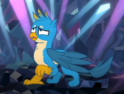 Size: 892x673 | Tagged: safe, imported from derpibooru, screencap, gallus, griffon, what lies beneath, cropped, male, solo
