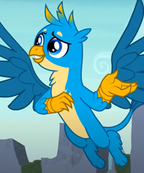 Size: 611x735 | Tagged: safe, imported from derpibooru, screencap, gallus, griffon, uprooted, cropped, male, solo, spread wings, wings