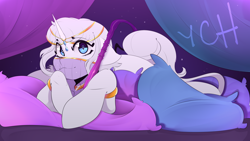 Size: 3840x2160 | Tagged: safe, artist:kisselmr, imported from derpibooru, pony, advertisement, commission, female, hookah, male, solo, veil, your character here