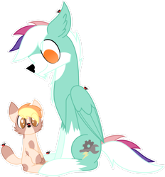 Size: 2359x2543 | Tagged: safe, artist:emc-blingds, imported from derpibooru, oc, oc only, pegasus, pony, coat markings, duo, ear fluff, pegasus oc, simple background, socks (coat markings), transparent background, wings