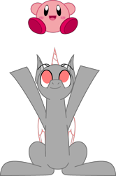 Size: 1570x2370 | Tagged: safe, artist:emc-blingds, imported from derpibooru, oc, alicorn, pony, alicorn oc, base, duo, horn, kirby, kirby (series), simple background, smiling, transparent background, wings