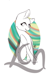 Size: 1000x1414 | Tagged: safe, artist:prettyshinegp, imported from derpibooru, oc, oc only, earth pony, pony, abstract background, commission, earth pony oc, signature, simple background, smiling, solo, white background, your character here