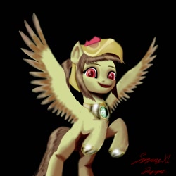 Size: 1264x1264 | Tagged: safe, artist:sygnusx1designs, imported from derpibooru, oc, oc:tailcoatl, pegasus, pony, aztec, black background, caption, female, g5, helmet, image macro, looking at you, mare, mexican, mexico, nation ponies, ponified, simple background, solo, spread wings, text, wings