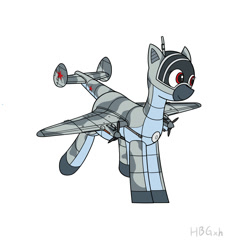 Size: 2000x2000 | Tagged: safe, artist:hbgxh, imported from derpibooru, oc, oc only, original species, plane pony, pony, high res, plane, polikarpov tis, ponified, propeller, simple background, solo, soviet, tis ma, white background