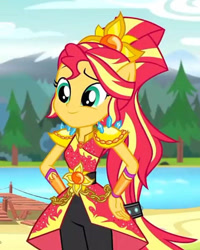 Size: 480x600 | Tagged: safe, imported from derpibooru, sunset shimmer, human, equestria girls, legend of everfree, crystal guardian, simple background, solo, transparent background