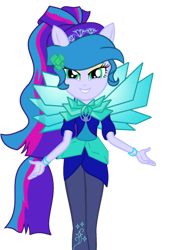 Size: 432x600 | Tagged: safe, imported from derpibooru, oc, human, equestria girls, clothes swap, crystal guardian, simple background, solo, transparent background