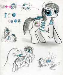 Size: 3000x3560 | Tagged: safe, artist:ja0822ck, imported from derpibooru, object pony, original species, pony, fidget cube, ponified, ponified ray, traditional art