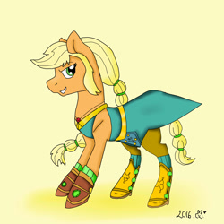 Size: 4000x4000 | Tagged: safe, artist:chibikyo-chan, imported from derpibooru, applejack, earth pony, pony, equestria girls, clothes, equestria girls outfit, solo