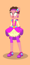 Size: 704x1524 | Tagged: safe, artist:dj-poltercat, imported from derpibooru, pinkie pie, human, equestria girls, base used, clothes swap, crossover, crystal guardian, dj phantasmagloria, luigi's mansion 3, orange background, simple background, solo