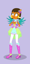 Size: 760x1604 | Tagged: safe, artist:dj-poltercat, imported from derpibooru, fluttershy, human, equestria girls, base used, clothes swap, crossover, crystal guardian, luigi's mansion 3, serpci, simple background, solo