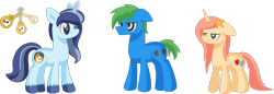 Size: 4164x1440 | Tagged: safe, artist:emc-blingds, imported from derpibooru, oc, oc only, pony, unicorn, female, glowing, glowing horn, horn, magic, male, mare, pendulum swing, simple background, stallion, swirly eyes, telekinesis, transparent background, unicorn oc, unshorn fetlocks