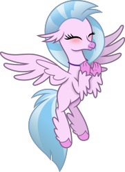 Size: 3559x4922 | Tagged: safe, artist:anime-equestria, imported from derpibooru, silverstream, classical hippogriff, hippogriff, anime-equestria is trying to murder us, blushing, cute, diastreamies, female, happy, simple background, smiling, solo, transparent background, vector, weapons-grade cute, wings