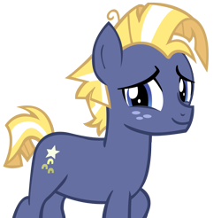 Size: 1139x1121 | Tagged: safe, artist:kyoshithebrony, imported from derpibooru, star tracker, earth pony, pony, cute, happy, looking at you, male, simple background, smiling, solo, stallion, trackerbetes, transparent background, vector