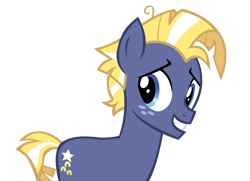 Size: 1400x1012 | Tagged: safe, artist:kyoshithebrony, imported from derpibooru, star tracker, earth pony, pony, cute, happy, male, simple background, smiling, solo, stallion, trackerbetes, transparent background, vector