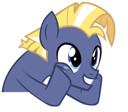 Size: 1423x1248 | Tagged: safe, artist:kyoshithebrony, imported from derpibooru, star tracker, earth pony, pony, cute, happy, hoof on cheek, male, simple background, smiling, solo, stallion, trackerbetes, transparent background, vector