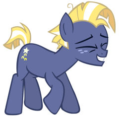 Size: 1259x1227 | Tagged: safe, artist:kyoshithebrony, imported from derpibooru, star tracker, earth pony, pony, cute, eyes closed, male, simple background, smiling, solo, stallion, trackerbetes, transparent background, vector