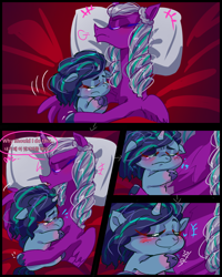 Size: 1080x1350 | Tagged: safe, artist:jully-park, derpibooru exclusive, imported from derpibooru, opaline arcana, alicorn, pony, unicorn, comic:can i sleep with you, comic, cute, daaaaaaaaaaaw, duo, duo female, engrish, family, female, filly, filly misty brightdawn, foal, g5, korean, mama opaline, mare, misty brightdawn, mistybetes, mother and child, mother and daughter