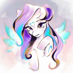 Size: 2000x2000 | Tagged: safe, artist:dearmary, imported from derpibooru, oc, oc only, pegasus, pony, female, looking at you, mare, solo, spread wings, wings