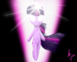 Size: 1280x1024 | Tagged: safe, artist:sameasusual, imported from derpibooru, twilight sparkle, pony, unicorn, female, glowing, glowing eyes, glowing horn, horn, legs together, solo, unicorn twilight