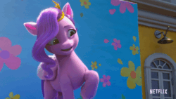 Size: 600x338 | Tagged: safe, imported from derpibooru, screencap, pipp petals, pegasus, pony, spoiler:my little pony: make your mark chapter 2, spoiler:myms01e01, animated, female, g5, gif, i watch it for the ears, izzy does it, jewelry, mare, my little pony: make your mark, my little pony: make your mark chapter 2, solo, talking, tiara