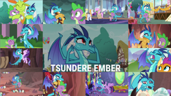 Size: 1967x1105 | Tagged: safe, edit, edited screencap, editor:quoterific, imported from derpibooru, screencap, clever musings, princess ember, smolder, spike, starlight glimmer, strawberry scoop, summer breeze, summer meadow, thorax, twilight sparkle, violet twirl, alicorn, changedling, changeling, dragon, celestial advice, gauntlet of fire, school daze, sweet and smoky, triple threat, armor, dragon egg, dragoness, egg, female, friendship student, hug, king thorax, twilight sparkle (alicorn), twilight's castle