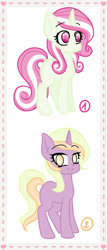 Size: 506x1186 | Tagged: safe, artist:thecreativerey, imported from derpibooru, oc, oc only, pony, unicorn, duo, eyelashes, female, horn, mare, smiling, unicorn oc