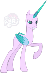 Size: 1824x2787 | Tagged: safe, artist:emperor-anri, imported from derpibooru, oc, oc only, alicorn, pony, alicorn oc, base, eyelashes, female, grin, horn, mare, raised hoof, simple background, smiling, solo, transparent background, wings