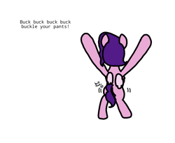 Size: 1725x1414 | Tagged: safe, artist:professorventurer, imported from derpibooru, part of a set, pipp petals, pegasus, pony, series:ask pippamena, battleblock theater, bipedal, buckle your pants, butt, butt shake, dancing, g5, pipp butt, pippamena, plot, solo