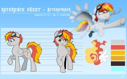 Size: 4000x2500 | Tagged: safe, artist:dormin-dim, imported from derpibooru, oc, oc only, oc:afterburner, pegasus, pony, reference sheet, solo