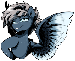 Size: 2742x2232 | Tagged: safe, artist:dormin-dim, imported from derpibooru, oc, oc only, pegasus, pony, freckles, simple background, solo, transparent background