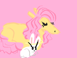 Size: 800x600 | Tagged: safe, artist:eskay, imported from derpibooru, angel bunny, fluttershy, horse, simple background, sketch