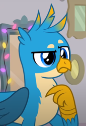 Size: 478x698 | Tagged: safe, imported from derpibooru, screencap, gallus, griffon, the hearth's warming club, cropped, male, solo