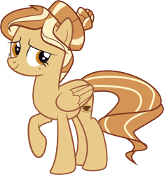 Size: 6990x7474 | Tagged: safe, artist:shootingstarsentry, imported from derpibooru, oc, oc only, oc:cremora latte, pegasus, pony, absurd resolution, female, mare, raised hoof, simple background, solo, transparent background