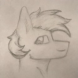 Size: 3024x3024 | Tagged: safe, artist:kodyswirl, imported from derpibooru, oc, oc only, oc:coffee coat, pony, bust, monochrome, profile, solo, traditional art