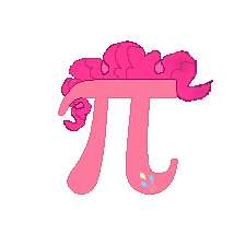 Size: 225x225 | Tagged: safe, imported from derpibooru, pinkie pie, 1000 hours in ms paint, no pony, pi, pinkie pi, pun, simple background, visual pun, white background